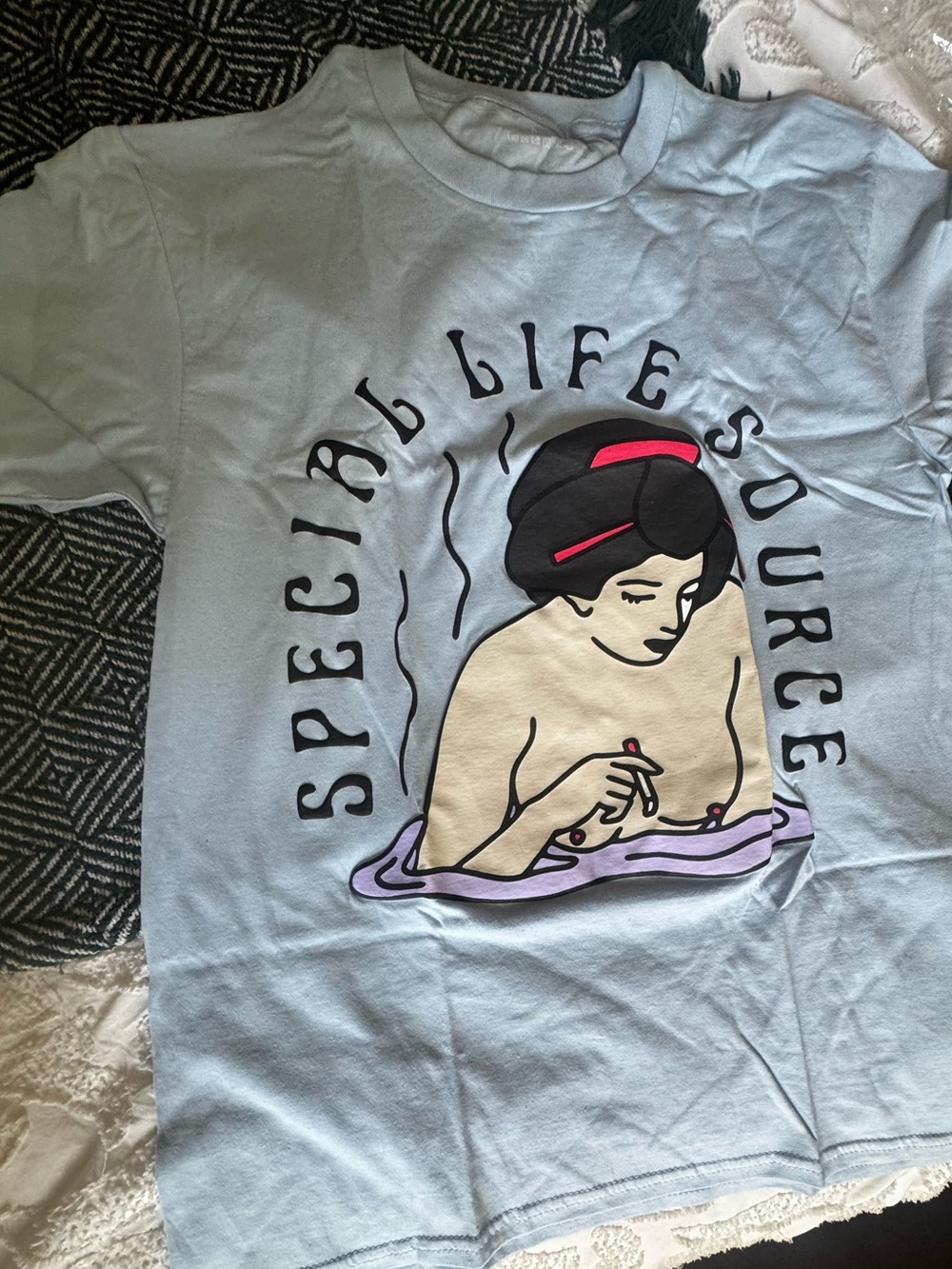 Light Blue Graphic Tee "Special Life Source"